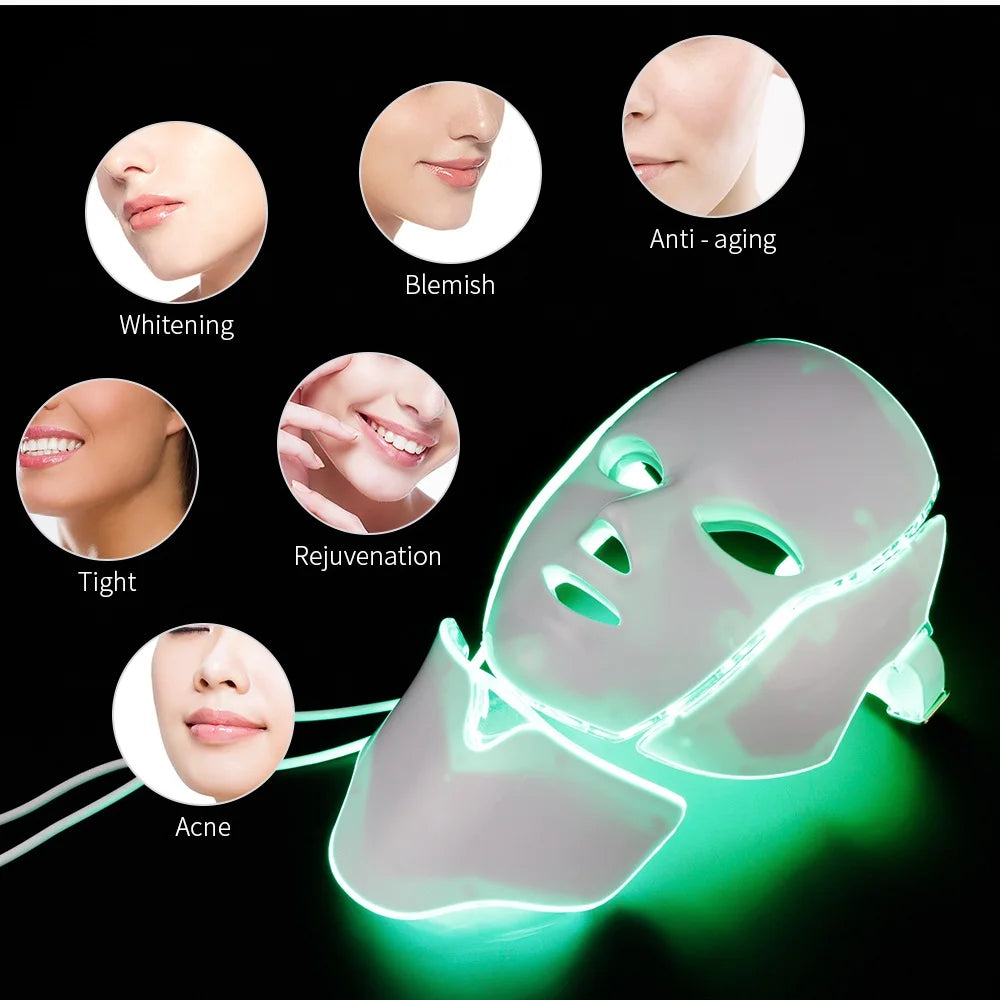 LED Mask with 7-Color Photon Therapy